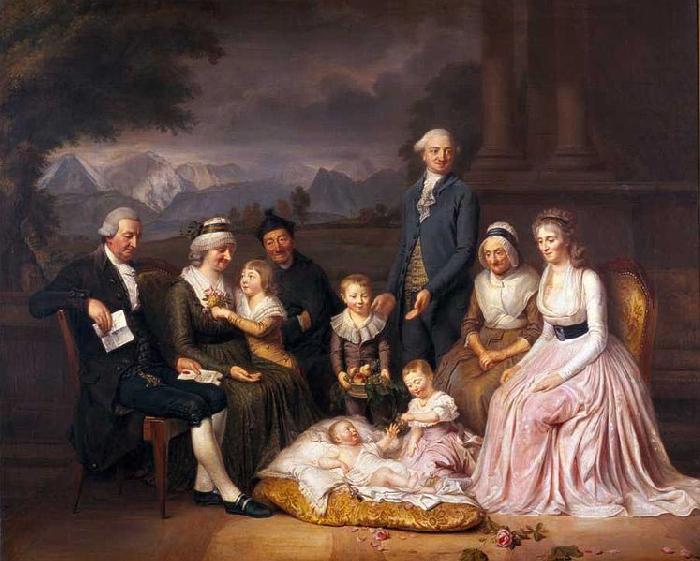 Pierre-Nicolas Legrand Die Familie des Tuchherrn Samuel Brunner oil painting picture